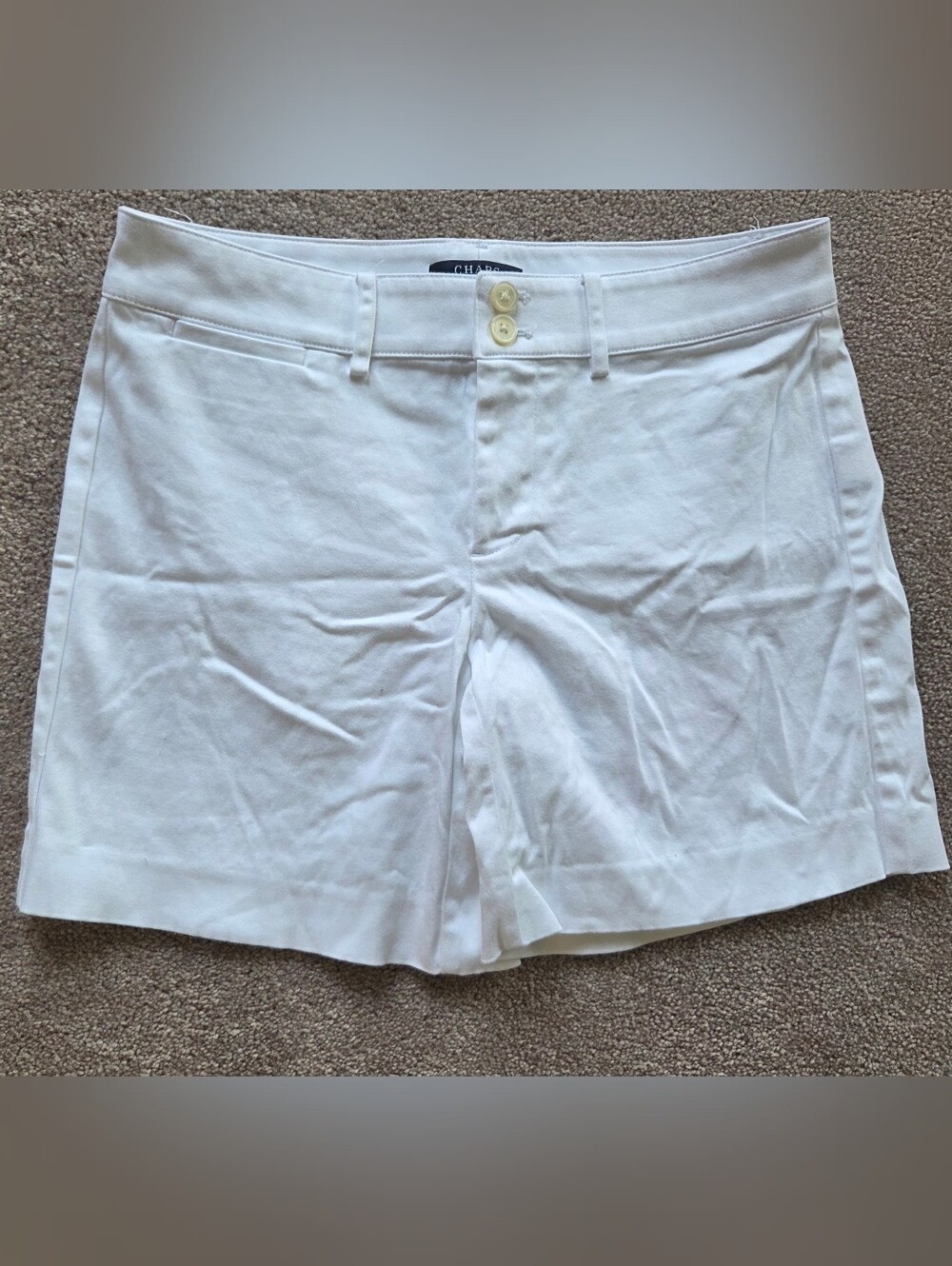 Classic White Tailored Chino Shorts